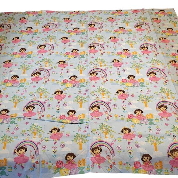 Cotton Fabric Dora Dancing With Rainbow N Trees 2011 Springs Creative 43” x 44” - Picture 2 of 13